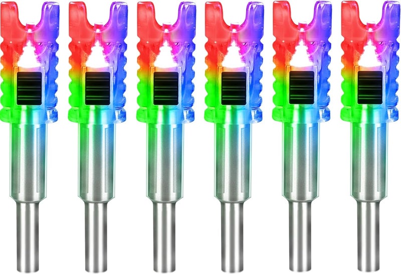 DEEPOWER Store Crossbow Lighted Nocks for Bolts 6 PCS with .285”/.297”/.300”/.305” Bushings LED Nock with ON/Off Switch - Image 1